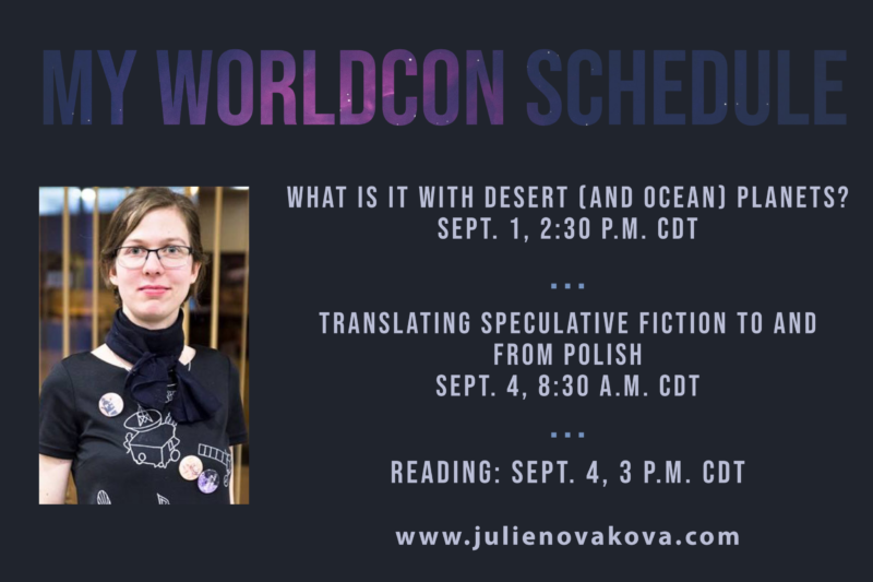 Worldcon schedule Julie Nováková